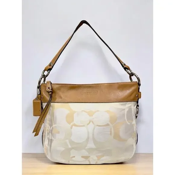 Y2K Coach F14711 Zoe Signature Optic Convertible Hobo Bag & Wristlet - Picture 2 of 16